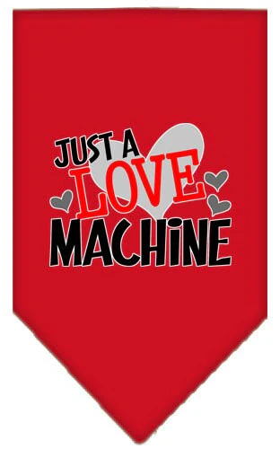 Pet and Dog Bandana Screen Printed, "Love Machine" - Image 7