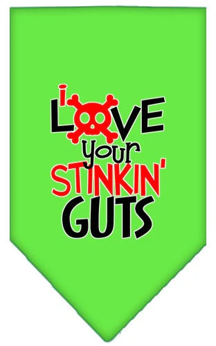 Pet and Dog Bandana Screen Printed, "Love Your Stinkin Guts" - Image 10