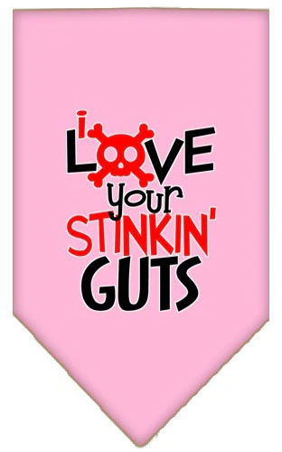 Pet and Dog Bandana Screen Printed, "Love Your Stinkin Guts" - Image 3