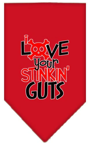 Pet and Dog Bandana Screen Printed, "Love Your Stinkin Guts" - Image 5