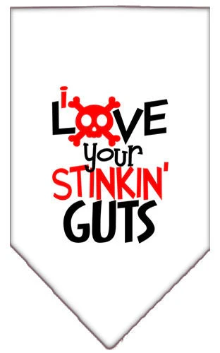 Pet and Dog Bandana Screen Printed, "Love Your Stinkin Guts" - Image 6