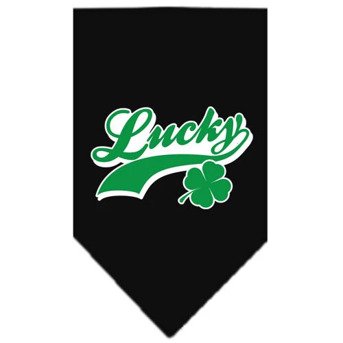 Pet and Dog Bandana Screen Printed,  "Lucky Swoosh" - Image 2