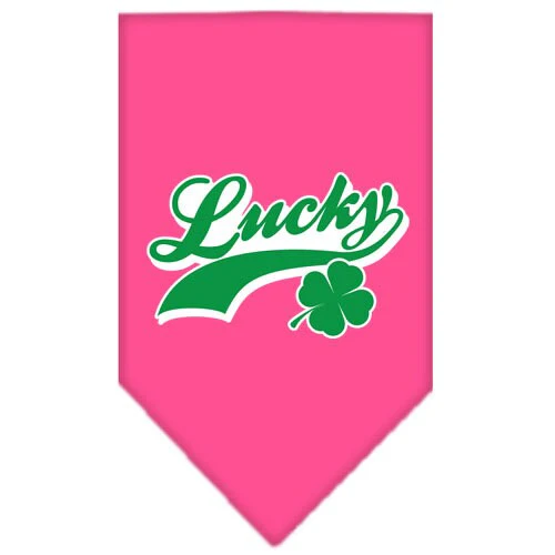 Pet and Dog Bandana Screen Printed,  "Lucky Swoosh" - Image 3