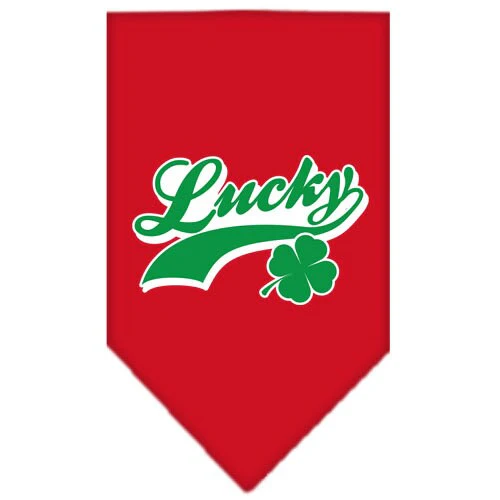 Pet and Dog Bandana Screen Printed,  "Lucky Swoosh" - Image 4