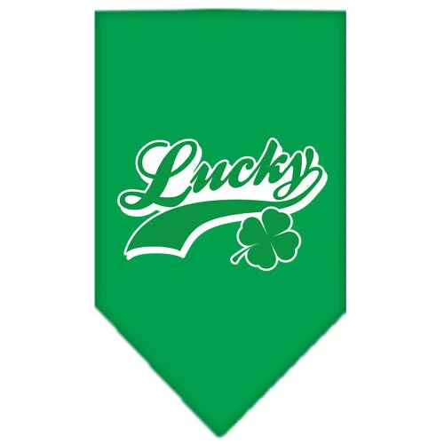 Pet and Dog Bandana Screen Printed,  "Lucky Swoosh" - Image 6