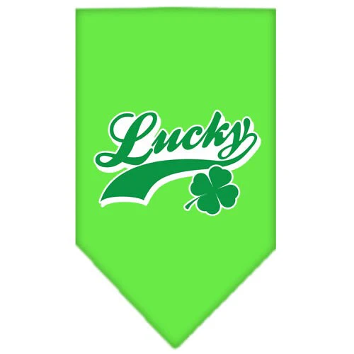 Pet and Dog Bandana Screen Printed,  "Lucky Swoosh" - Image 7