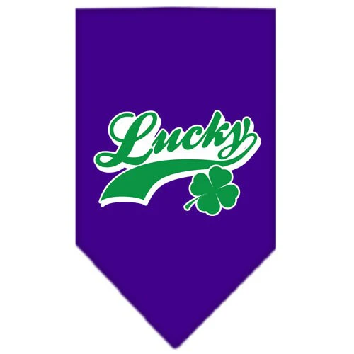 Pet and Dog Bandana Screen Printed,  "Lucky Swoosh" - Image 8