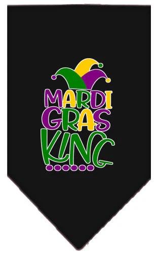 Pet and Dog Bandana Screen Printed, "Mardi Gras King" - Image 11