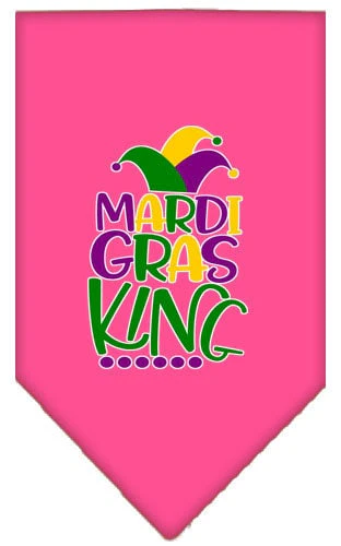 Pet and Dog Bandana Screen Printed, "Mardi Gras King" - Image 3