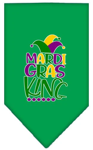 Pet and Dog Bandana Screen Printed, "Mardi Gras King" - Image 4