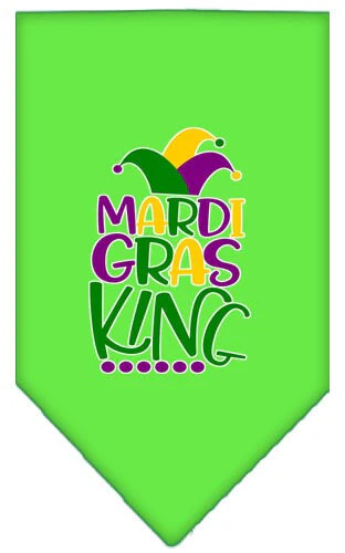 Pet and Dog Bandana Screen Printed, "Mardi Gras King" - Image 5