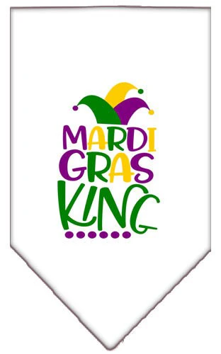 Pet and Dog Bandana Screen Printed, "Mardi Gras King" - Image 7