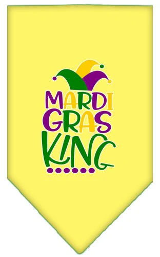 Pet and Dog Bandana Screen Printed, "Mardi Gras King" - Image 8