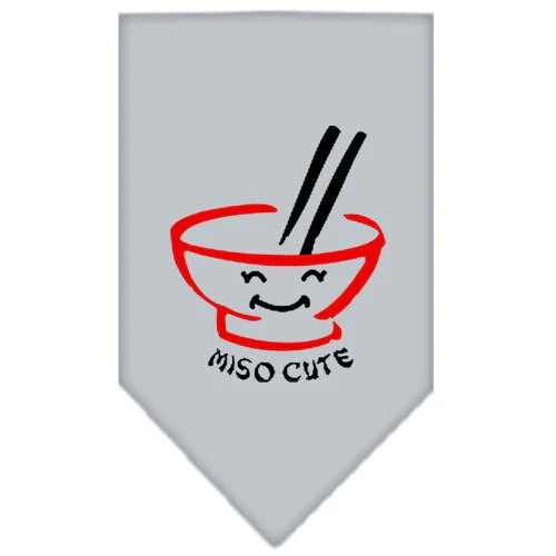 Pet and Dog Bandana Screen Printed, "Miso Cute" - Image 2