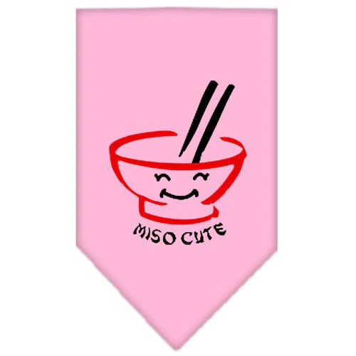 Pet and Dog Bandana Screen Printed, "Miso Cute" - Image 4