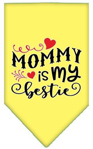 Pet and Dog Bandana Screen Printed, "Mommy Is My Bestie" - Image 2