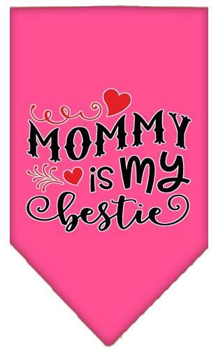 Pet and Dog Bandana Screen Printed, "Mommy Is My Bestie" - Image 4