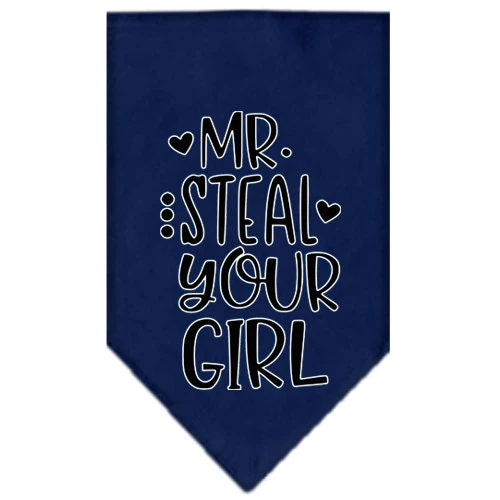 Pet and Dog Bandana Screen Printed, "Mr. Steal Your Girl" - Image 4
