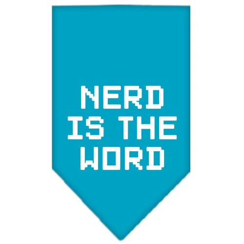 Pet and Dog Bandana Screen Printed, "Nerd Is The Word" - Image 10
