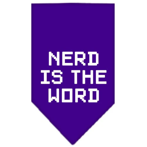 Pet and Dog Bandana Screen Printed, "Nerd Is The Word" - Image 3