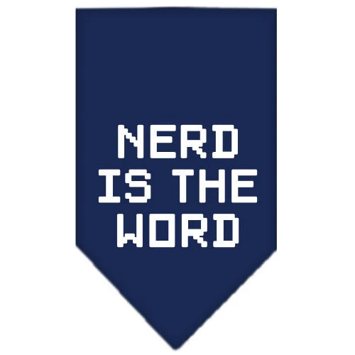 Pet and Dog Bandana Screen Printed, "Nerd Is The Word" - Image 4