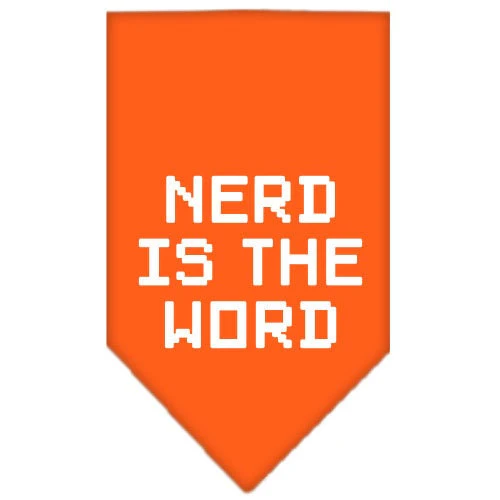 Pet and Dog Bandana Screen Printed, "Nerd Is The Word" - Image 6