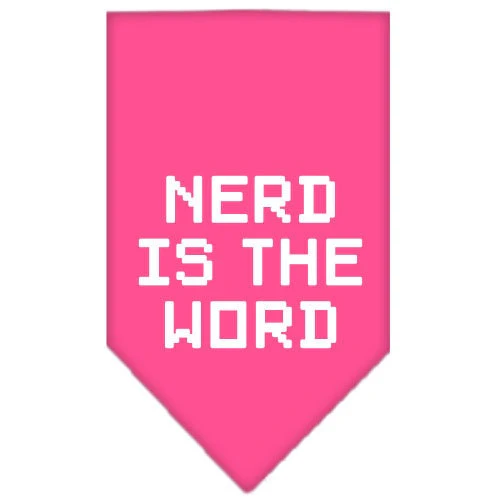 Pet and Dog Bandana Screen Printed, "Nerd Is The Word" - Image 7