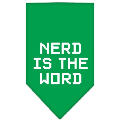 Pet and Dog Bandana Screen Printed, "Nerd Is The Word" - Image 8