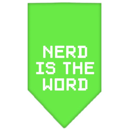 Pet and Dog Bandana Screen Printed, "Nerd Is The Word" - Image 9