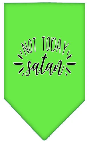 Pet and Dog Bandana Screen Printed, "Not Today Satan" - Image 4