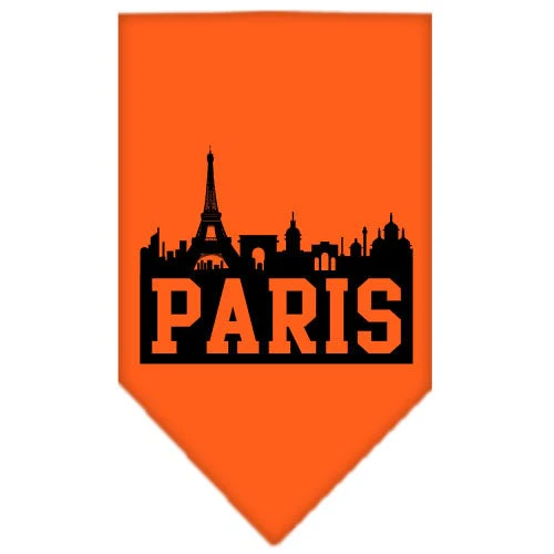 Pet and Dog Bandana Screen Printed, "Paris Skyline" - Image 10