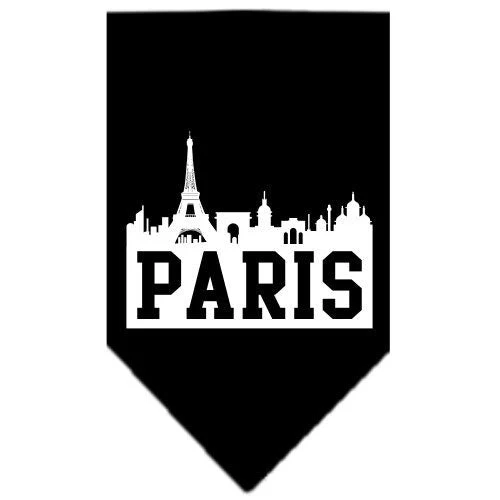 Pet and Dog Bandana Screen Printed, "Paris Skyline" - Image 2