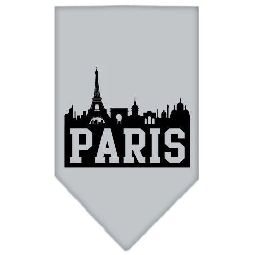 Pet and Dog Bandana Screen Printed, "Paris Skyline" - Image 4