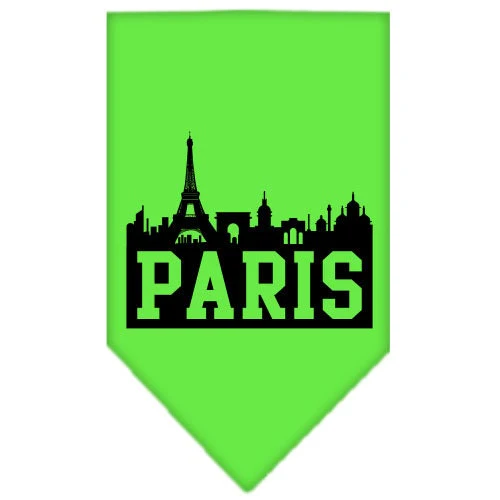 Pet and Dog Bandana Screen Printed, "Paris Skyline" - Image 5