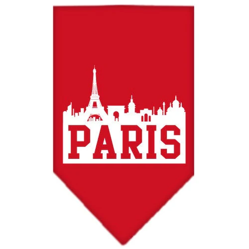 Pet and Dog Bandana Screen Printed, "Paris Skyline" - Image 6