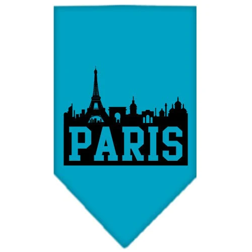 Pet and Dog Bandana Screen Printed, "Paris Skyline" - Image 7