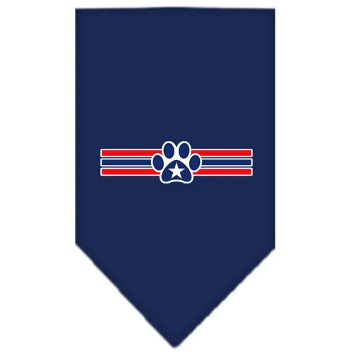 Pet and Dog Bandana Screen Printed, "Patriotic Star Paw" - Image 2