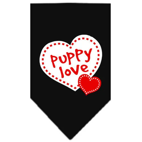 Pet and Dog Bandana Screen Printed, "Puppy Love" - Image 2