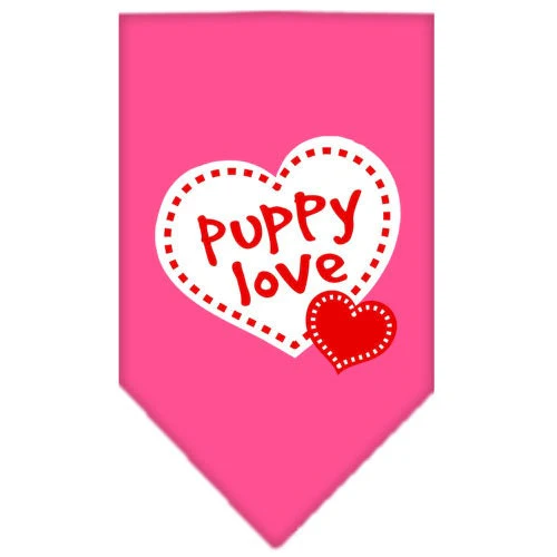Pet and Dog Bandana Screen Printed, "Puppy Love" - Image 3