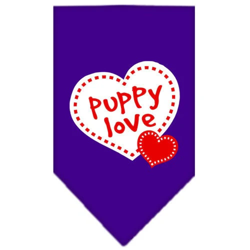 Pet and Dog Bandana Screen Printed, "Puppy Love" - Image 5