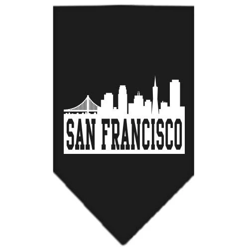 Pet and Dog Bandana Screen Printed, "San Francisco Skyline" - Image 2
