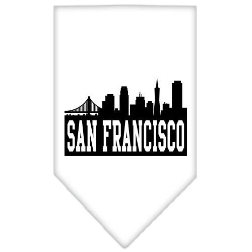 Pet and Dog Bandana Screen Printed, "San Francisco Skyline" - Image 3