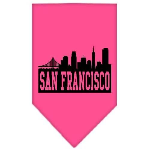 Pet and Dog Bandana Screen Printed, "San Francisco Skyline" - Image 4