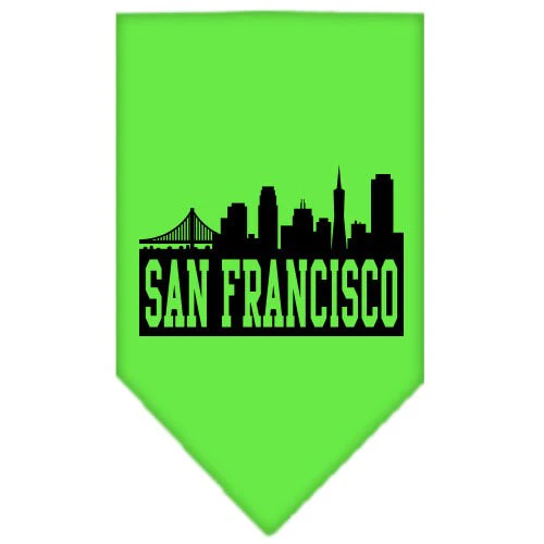Pet and Dog Bandana Screen Printed, "San Francisco Skyline" - Image 7