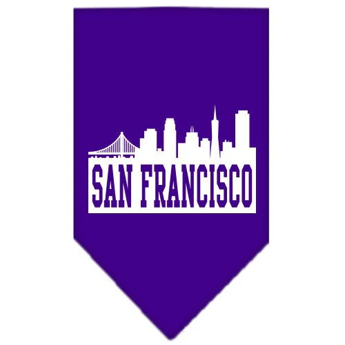 Pet and Dog Bandana Screen Printed, "San Francisco Skyline" - Image 8