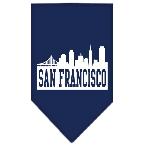Pet and Dog Bandana Screen Printed, "San Francisco Skyline" - Image 9