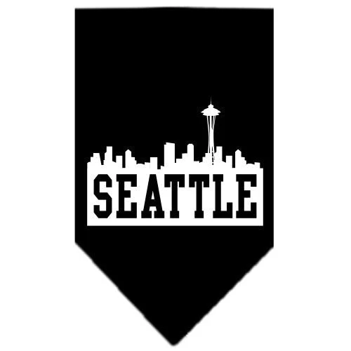 Pet and Dog Bandana Screen Printed, "Seattle Skyline" - Image 2
