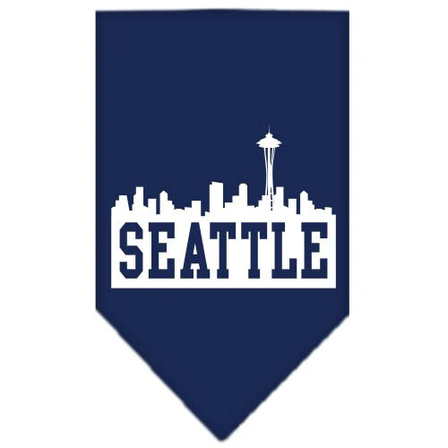 Pet and Dog Bandana Screen Printed, "Seattle Skyline" - Image 4