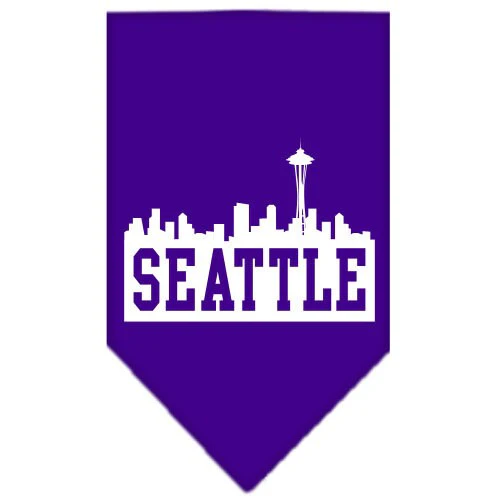 Pet and Dog Bandana Screen Printed, "Seattle Skyline" - Image 5