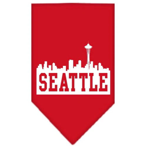 Pet and Dog Bandana Screen Printed, "Seattle Skyline" - Image 6